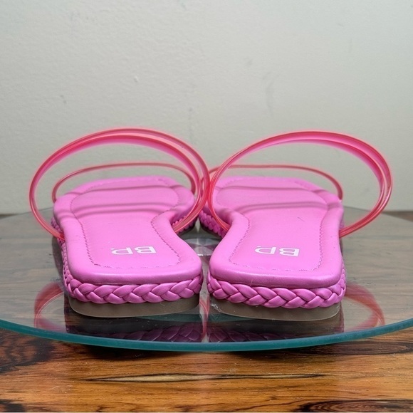 Nordstrom BP Viola Barbie Pink Braided Flat Slide Sandals - Picture 12 of 14